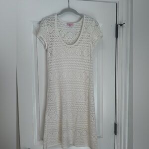 Lilly Pulitzer white Paulette Resort crochet dress